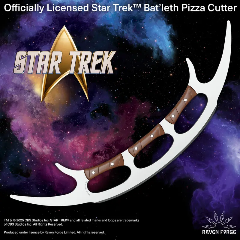 Star Trek Bat'Leth-Shaped Stainless Steel Pizza Cutter 1
