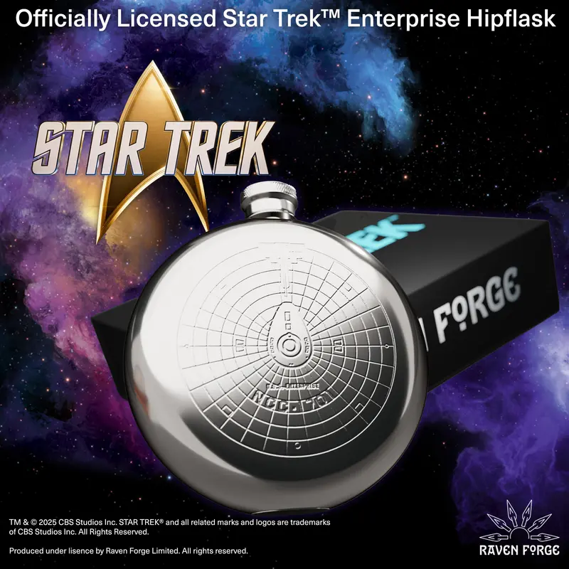Star Trek Enterprise Logo Stainless Steel Flask 1