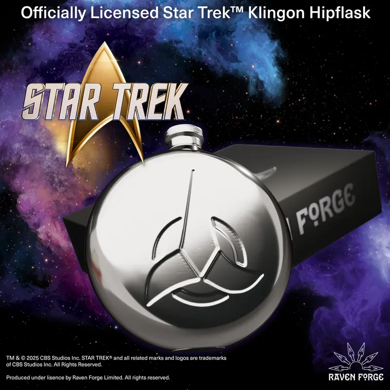 Star Trek Klingon Empire Themed Hip Flask 1