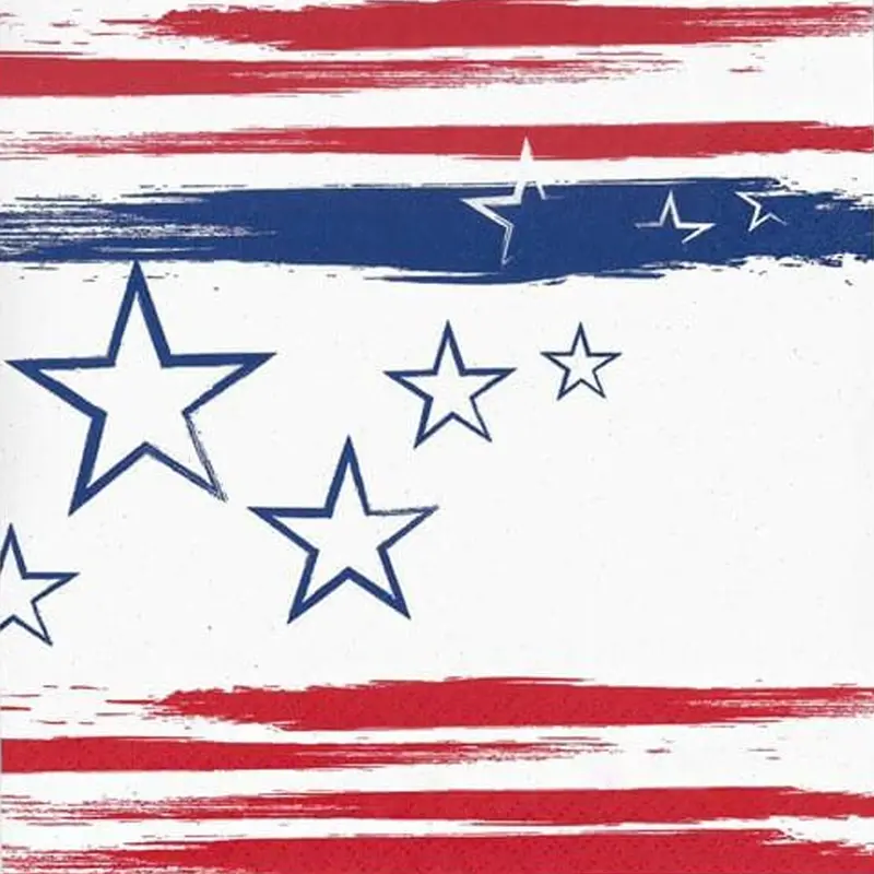 Stars And Stripes Lunch Napkins – 40-Count Patriotic Paper Napkins 1