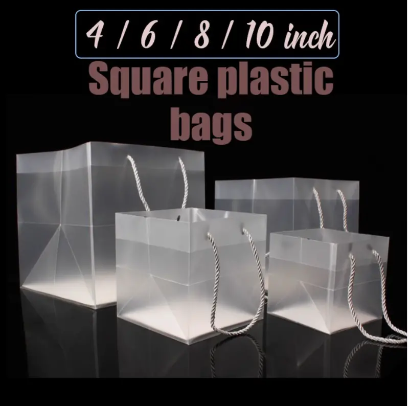Sturdy Square Paper Cake Box With Clear Plastic Window – Gift And Carry Bag 1