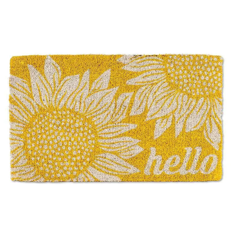 Sunflower Motif 'Hello' Welcome Doormat 1