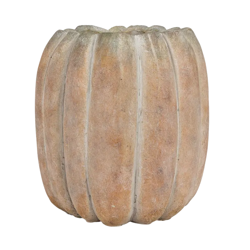 Tall Large Pumpkin-Shaped Ceramic Planter 1