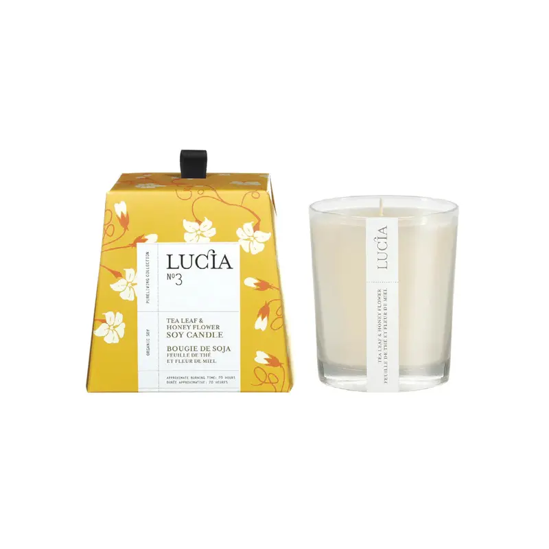 Tea Leaf & Honey Flower Soy Candle – Botanical Fragrance Candle No. 3 1