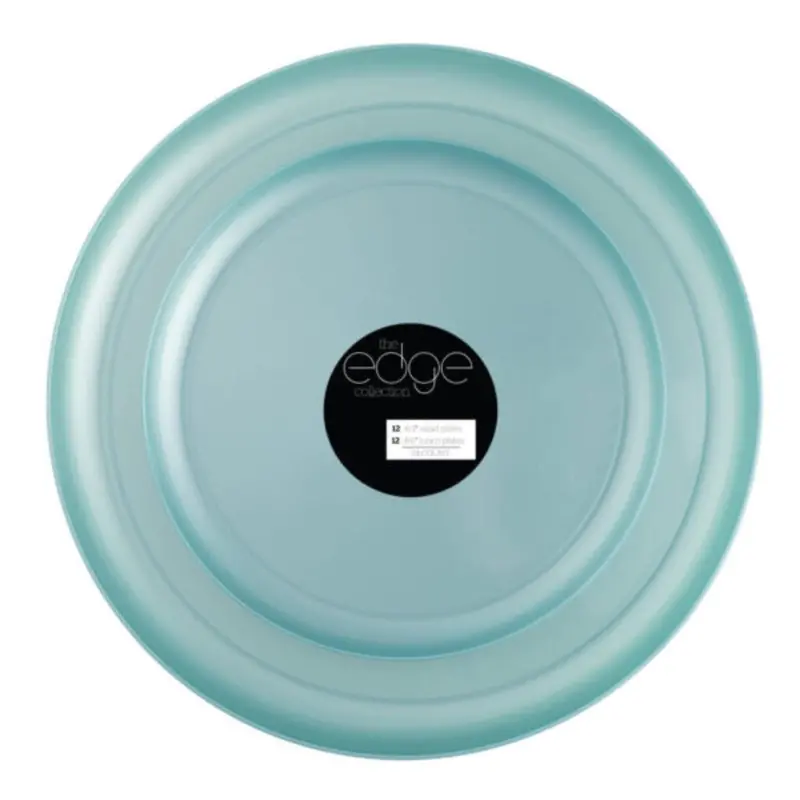Teal Pearl 6.3-Inch And 8.6-Inch Plastic Plates – Modern Edge Combo Pack 1