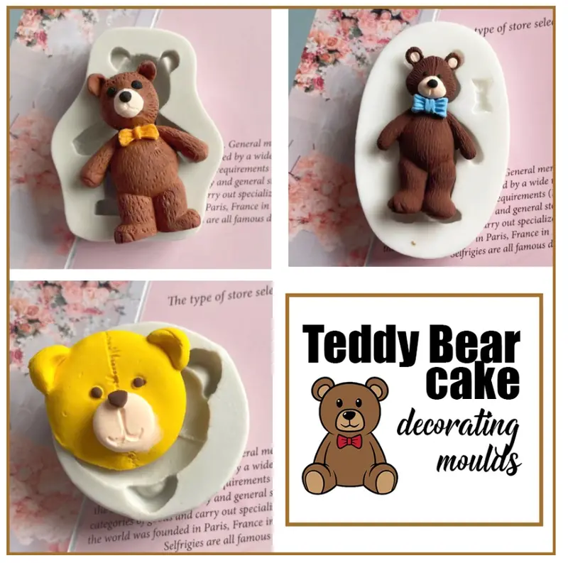 Teddy Bear Silicone Cupcake Mold – Animal-Shaped Fondant, Chocolate, And Gummy Mold 1
