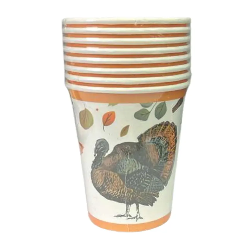 Thanksgiving 9Oz Disposable Beverage Cups – 8-Pack 1