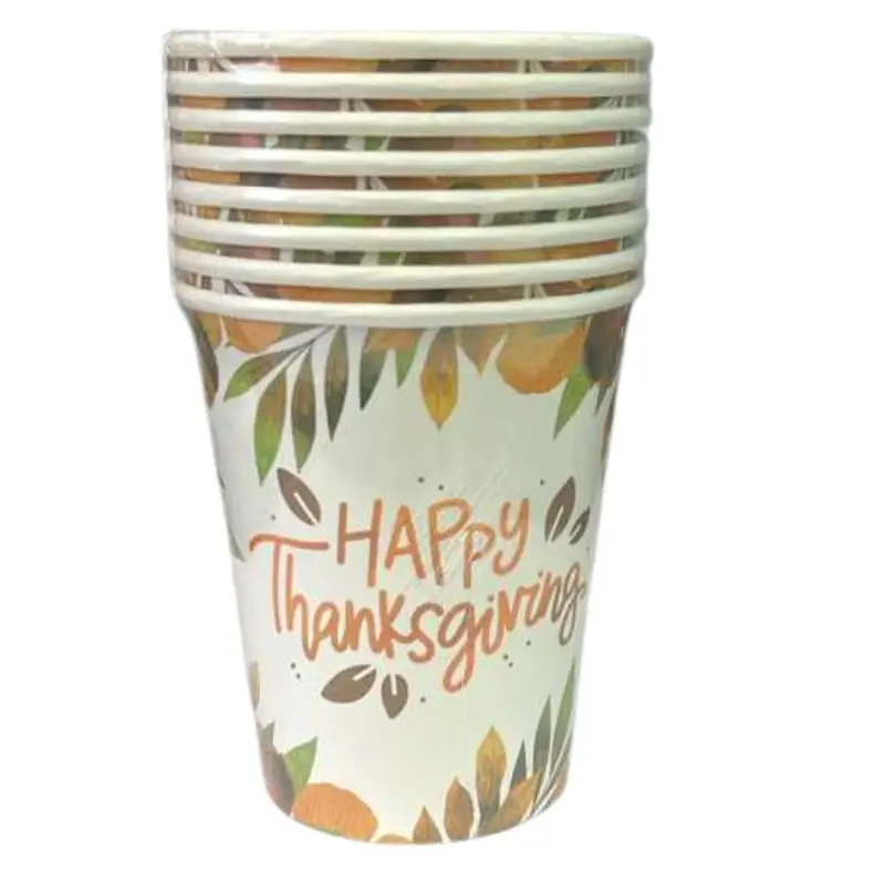 Thanksgiving 9Oz Single-Use Cups – 8-Pack For Parties 1