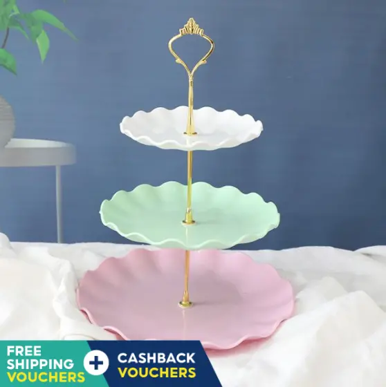 Three-Tier Cupcake & Dessert Stand – Adjustable Display Rack For Cakes, Fruits & Party Treats 1