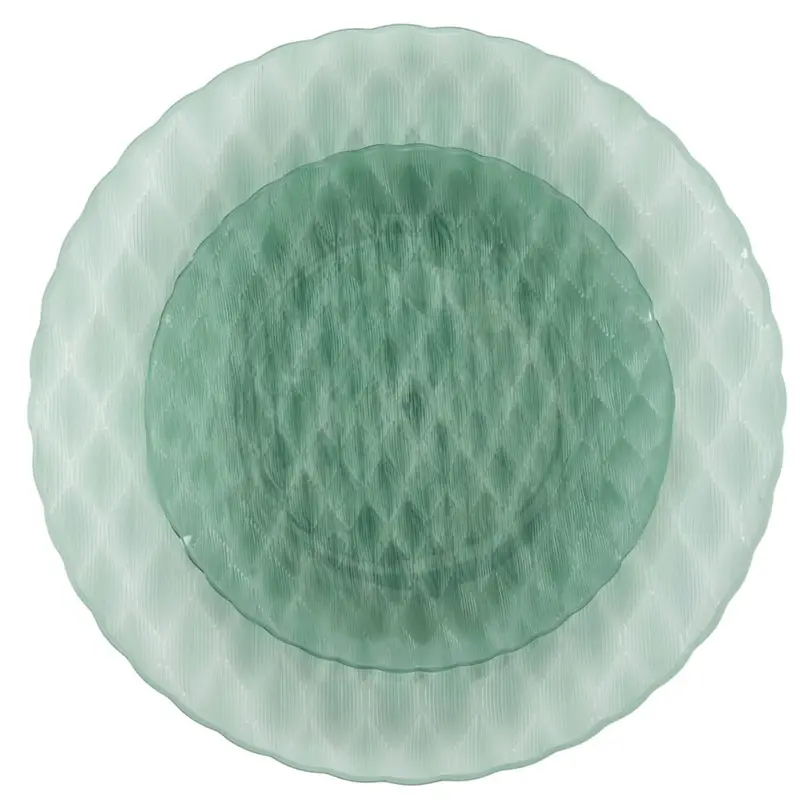 Timeless 10-Inch And 7-Inch Emerald Green Disposable Plate Set 1