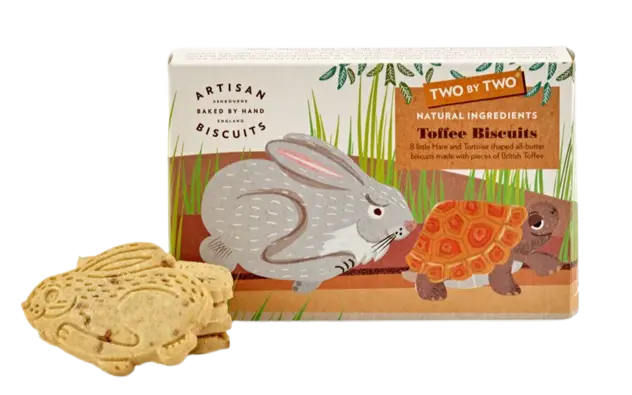 Tortoise & Hare Themed Toffee Shortbread Biscuits 1