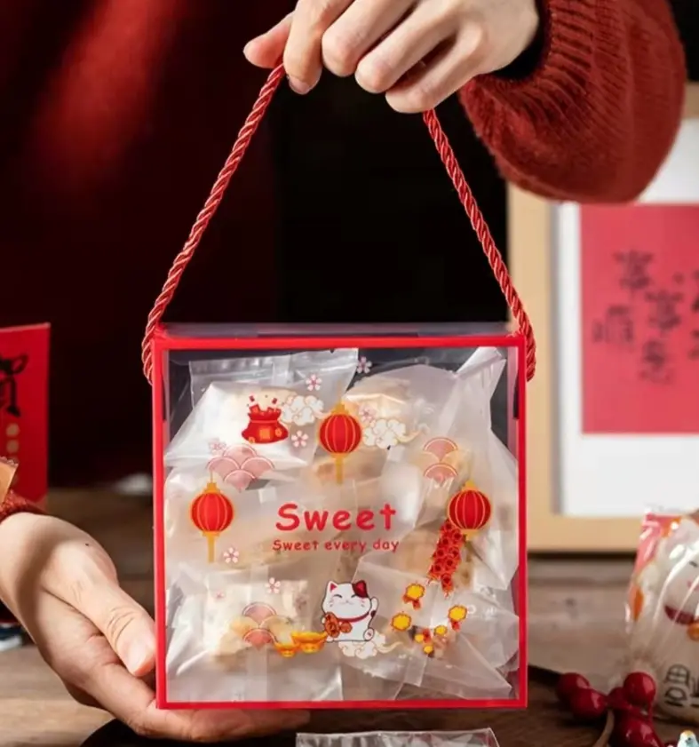 Transparent Pineapple Tart Packaging Box – Chinese New Year Gift Box 1