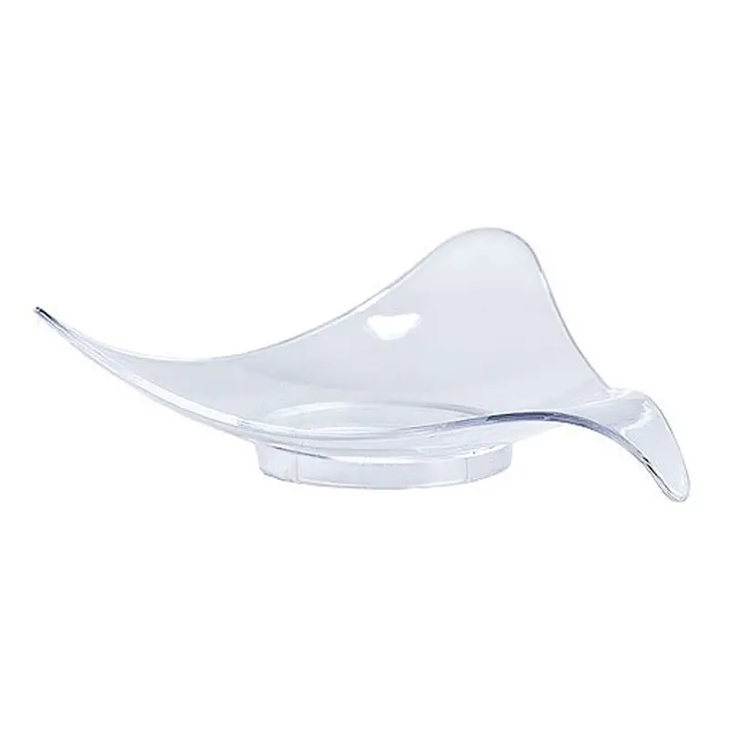 Triangle-Shaped Mini Plastic Dish – Clear Modern Serving Tray 1