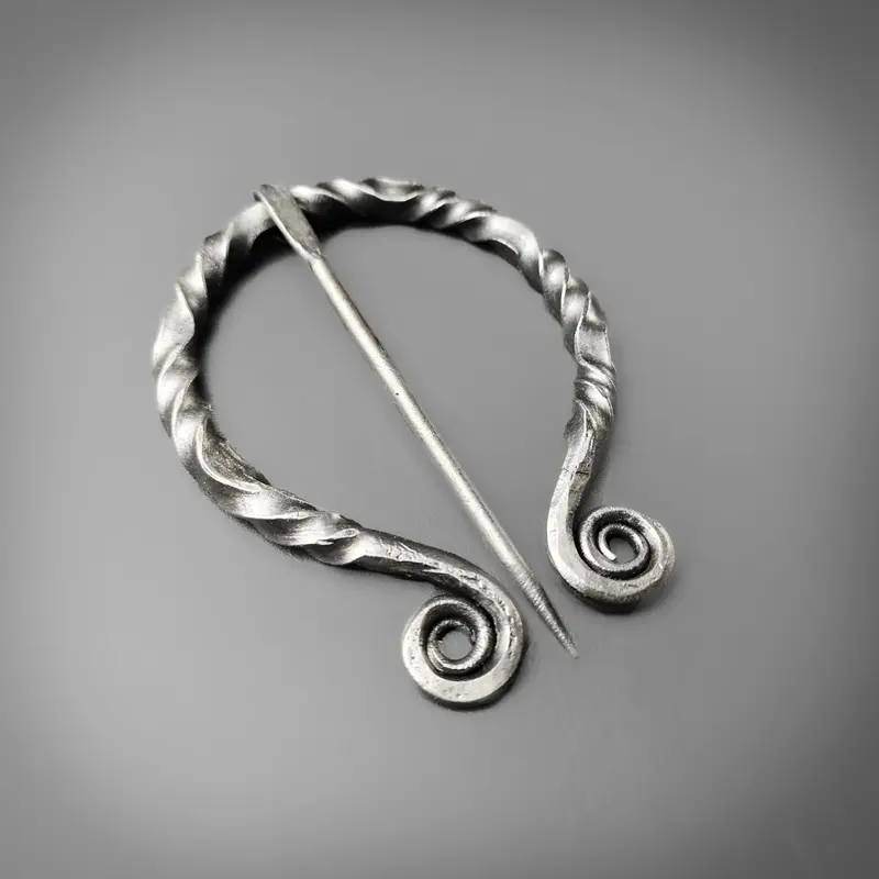Twisted Forged Fibula – Ancient Brooch Style Clasp 1