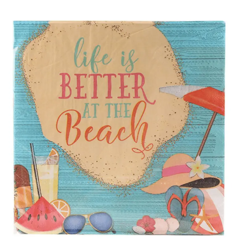 Two-Ply Luncheon Napkins – Beach Party Design, 36-Piece Pack 1