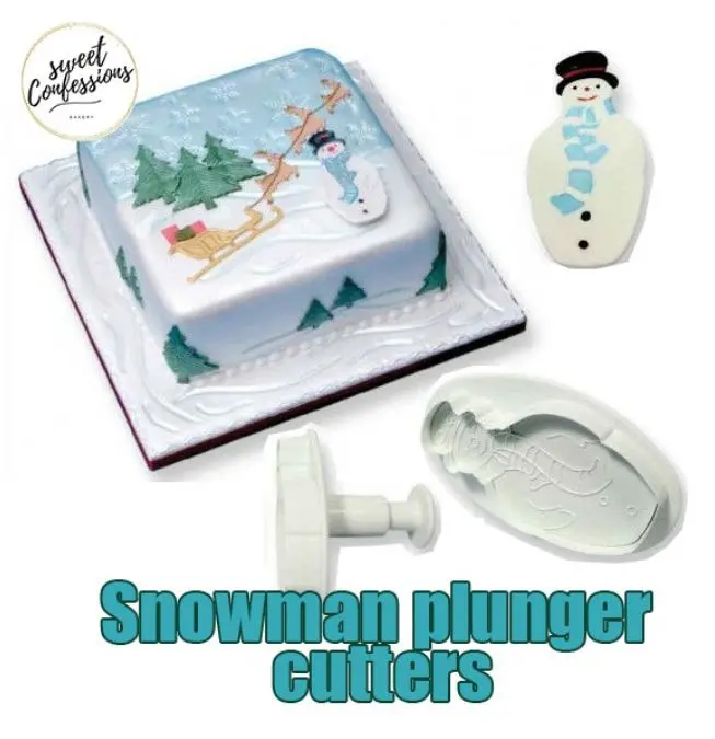 Two-Snowman Plunger Cutters For Festive Winter Cake And Cookie Decorating 1