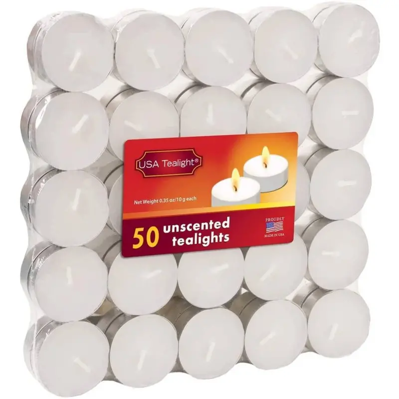 Unscented White Tealight Candles (Pack Of Standard Size) 1
