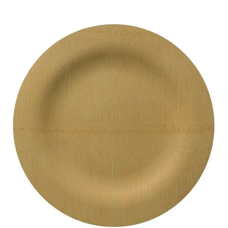 Vezee Bamboo Disposable Round Dinner Plates – 9 Inch, 10-Pack (Sale) 1
