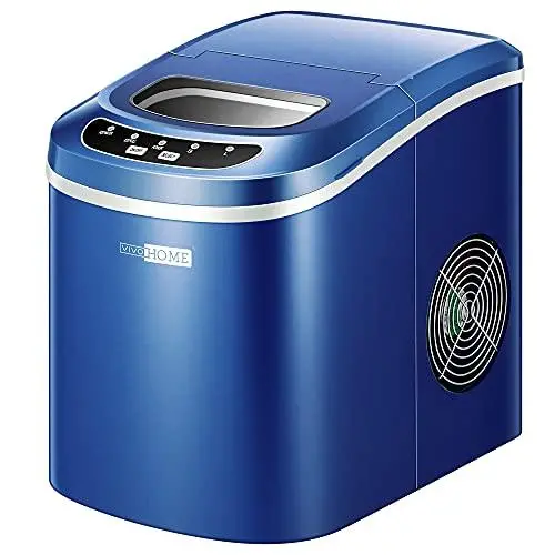 Vivohome Compact Automatic Ice Maker – Portable Countertop Unit, Navy Blue, 26 Lbs Daily Output, Fast 7-Minute Cycle 1