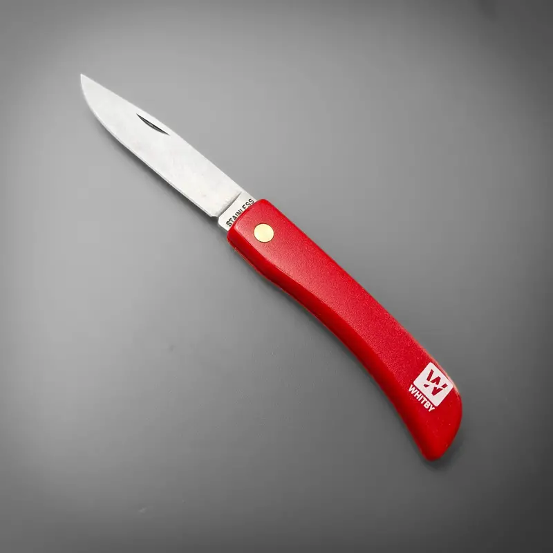 Whitby Folding Pocket Knife – Crimson Red Handle 1