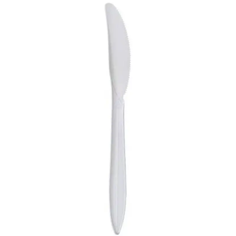 White Medium-Weight Disposable Knife 1