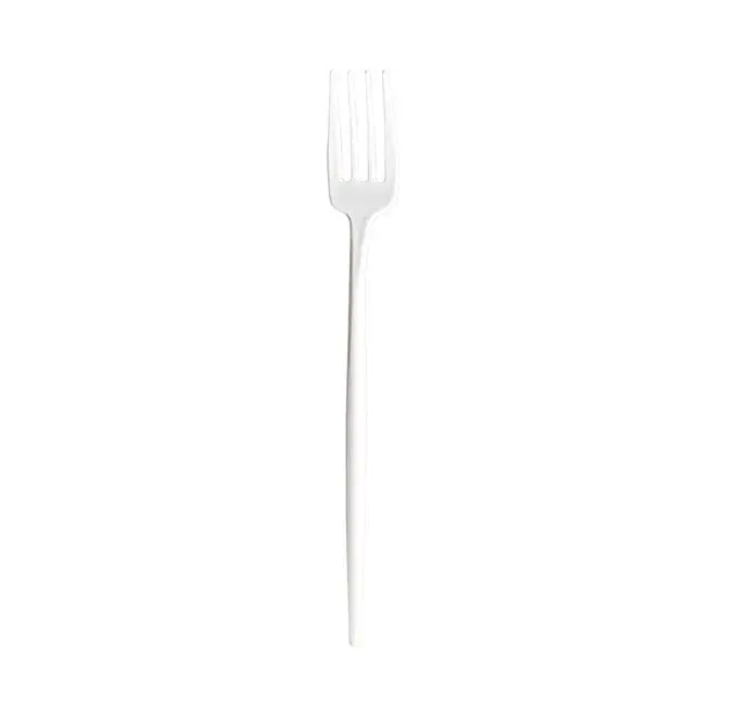 White Plastic Novelty Salad Fork 1