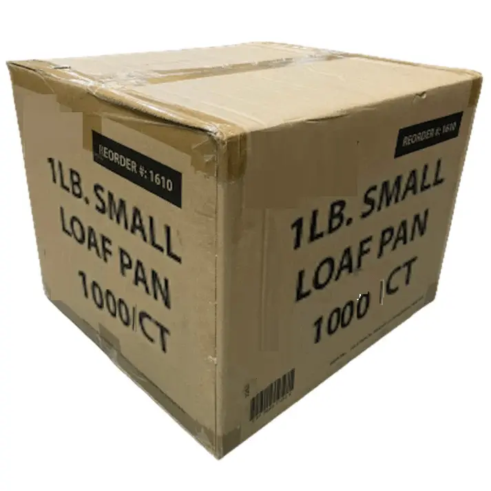 Wholesale 1 Lb Rectangular Disposable Aluminum Loaf Pans, 1000 Per Case 1
