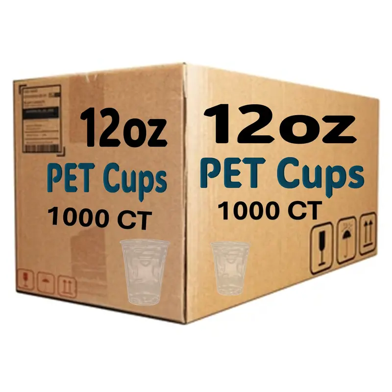 Wholesale 12 Oz Clear Pet Disposable Cups – 1,000 Per Case 1