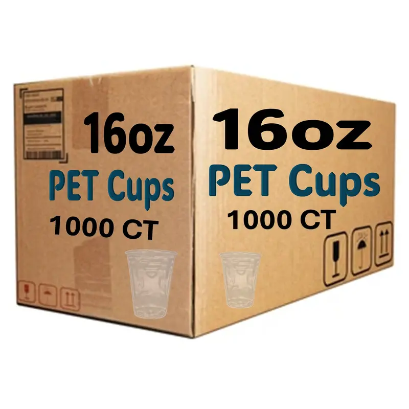 Wholesale 16 Oz Clear Pet Plastic Cups – 1000 Per Case 1