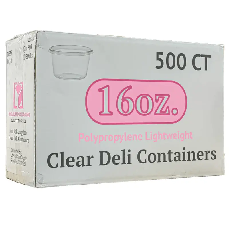 Wholesale 16 Oz Disposable Deli Containers With Lids – 500 Per Case 1