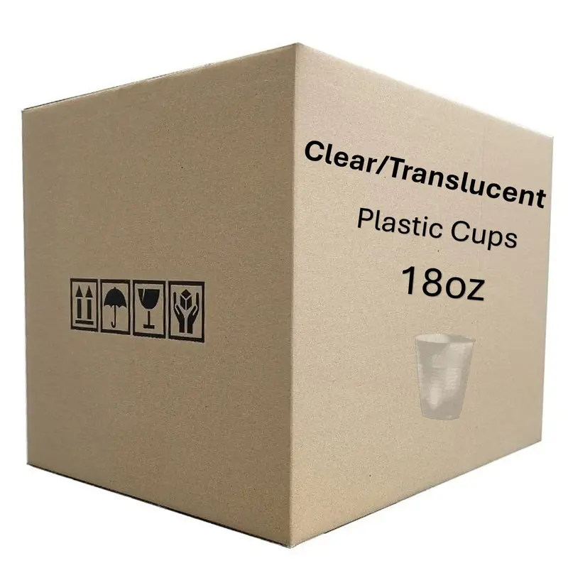 Wholesale 18-Ounce Clear Plastic Tumblers – High-Capacity Pack (1000 Per Case) 1