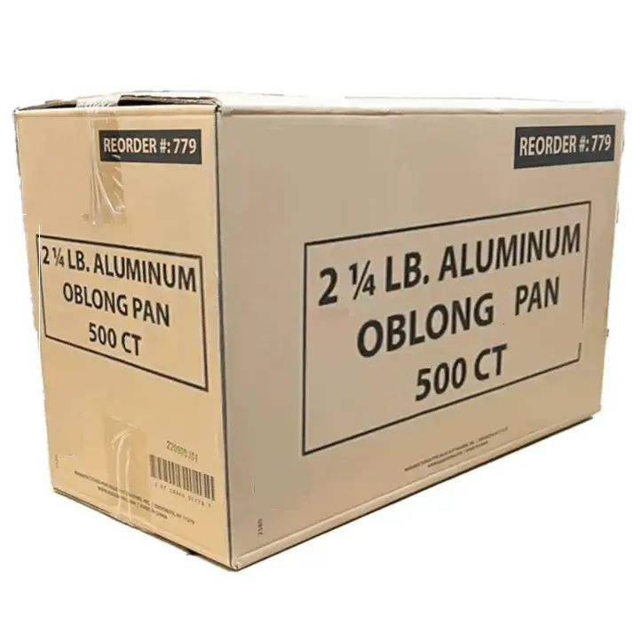 Wholesale 2.25 Lb Disposable Aluminum Oblong Pans (8.25" × 5.75"), 500 Per Case 1