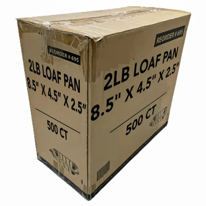 Wholesale 2 Lb Rectangular Disposable Aluminum Loaf Pans, 500 Per Case 1