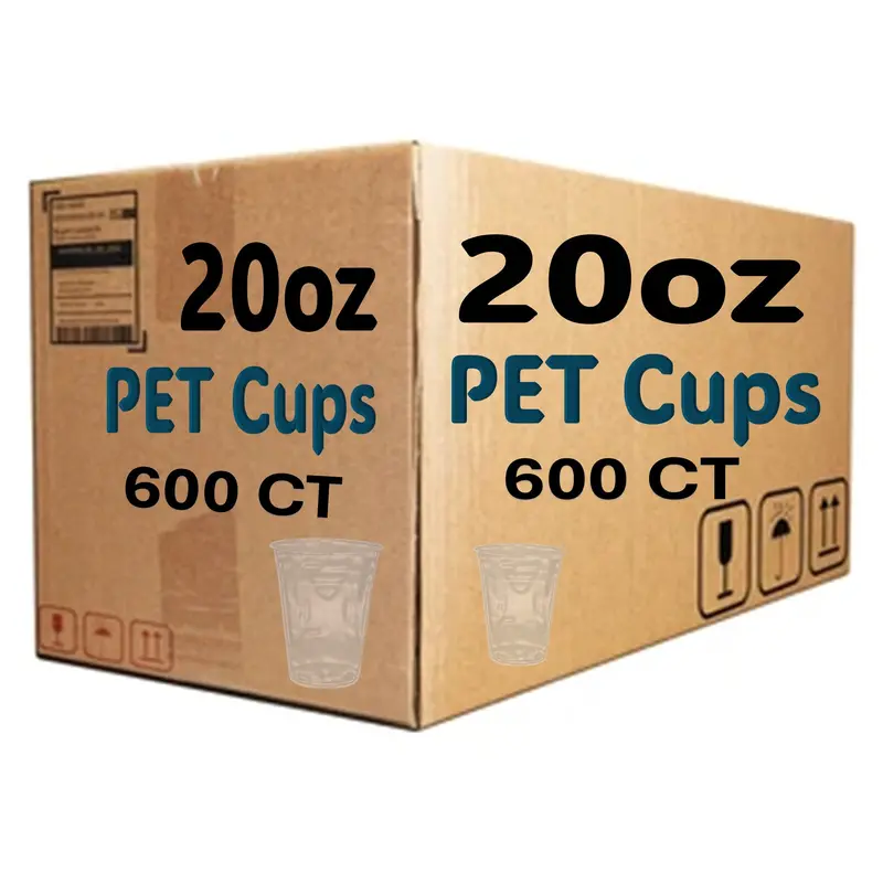 Wholesale 20 Oz Clear Pet Disposable Cups — 600 Per Case 1
