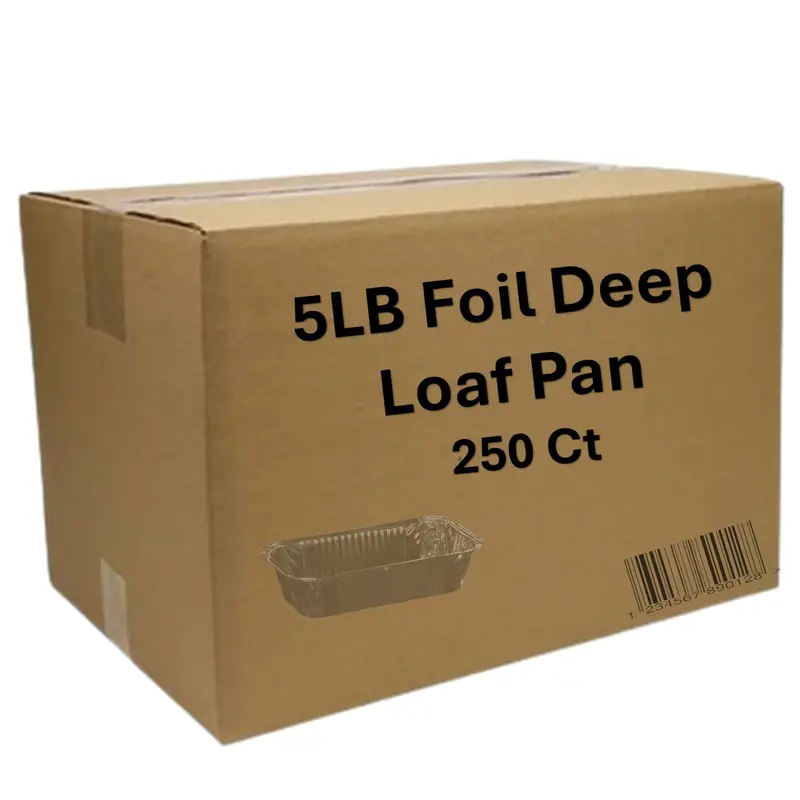 Wholesale 5 Lb Rectangular Disposable Aluminum Loaf Pans, 250 Per Case 1