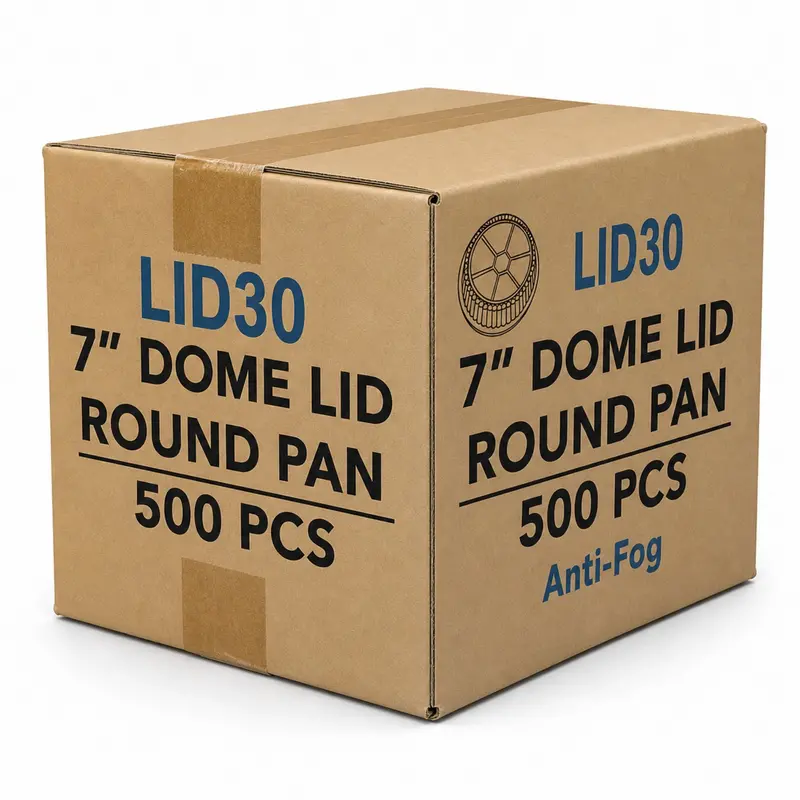 Wholesale 7" Clear Dome Lids For Round Aluminum Pans, 500 Per Case 1