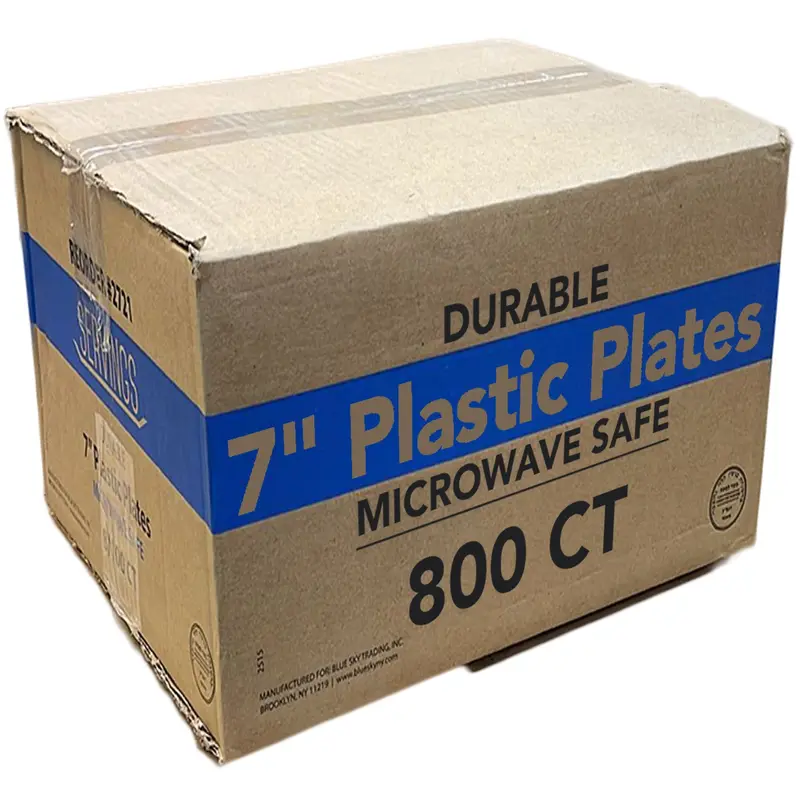 Wholesale 7-Inch White Plastic Salad Plates – Lightweight & Stackable (800 Per Case) 1
