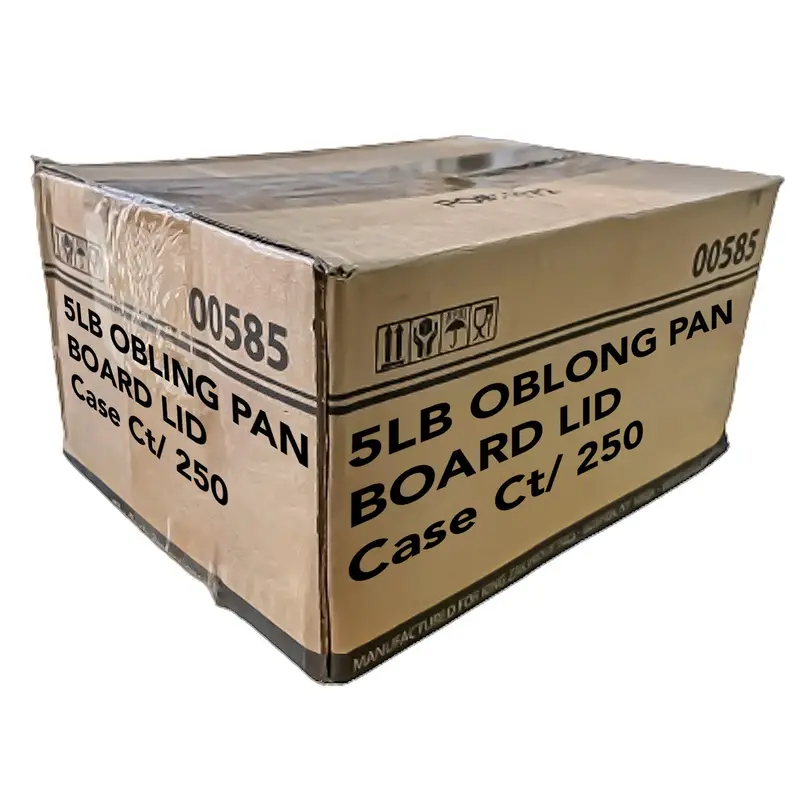 Wholesale 9.5" × 7" Board-Style Lid For 5 Lb Aluminum Oblong Baking Pans, 250 Per Case 1