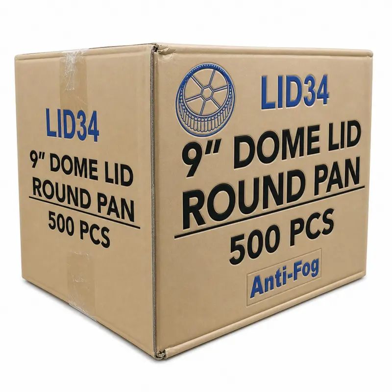 Wholesale 9" Dome Lids For Round Disposable Aluminum Pans, 500 Per Case 1