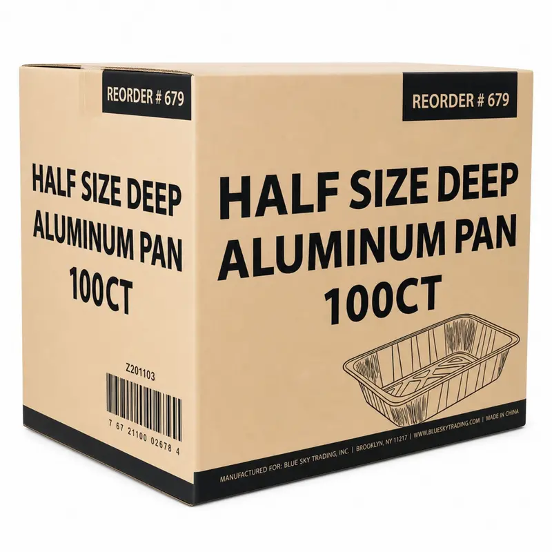 Wholesale 9X13 Inch Standard-Weight Aluminum Half-Sheet Pans – Budget-Friendly & Reliable (100 Per Case) 1