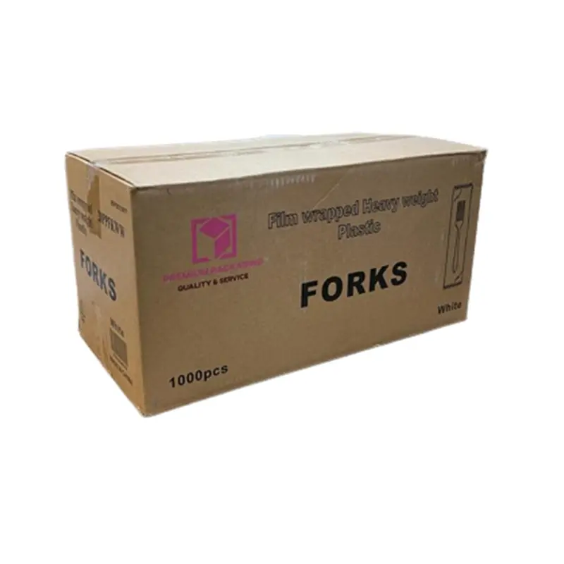 Wholesale Black Heavy-Duty Wrapped Plastic Forks – 1,000 Per Case 1