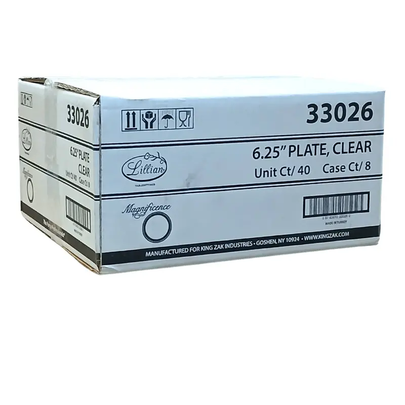 Wholesale Clear 6.25-Inch Heavy-Duty Dessert Plates – Magnificence Line, 320 Per Case 1