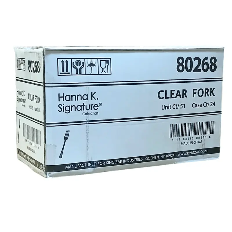 Wholesale Clear Heavyweight Plastic Forks – 1224 Per Case 1