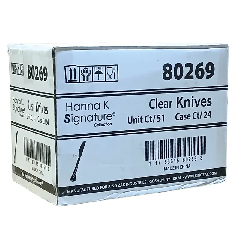 Wholesale Clear Heavyweight Plastic Knives – 1224 Per Case 1