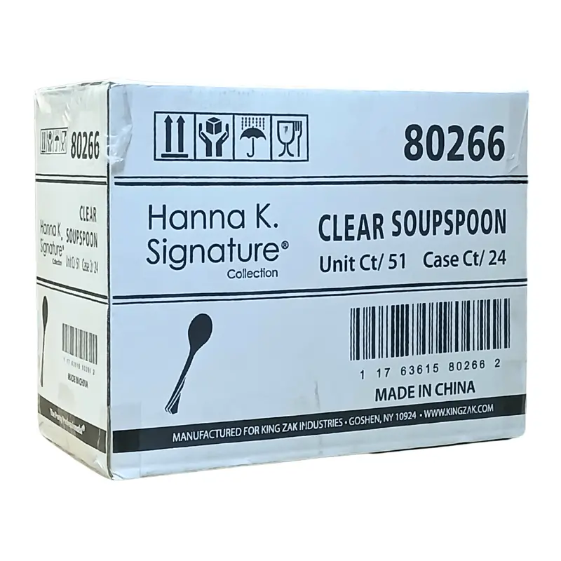 Wholesale Clear Heavyweight Plastic Soup Spoons – 1224 Per Case 1