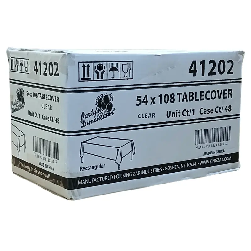 Wholesale Clear Plastic Rectangular Table Cover – 54" X 18'" (48 Per Case) 1