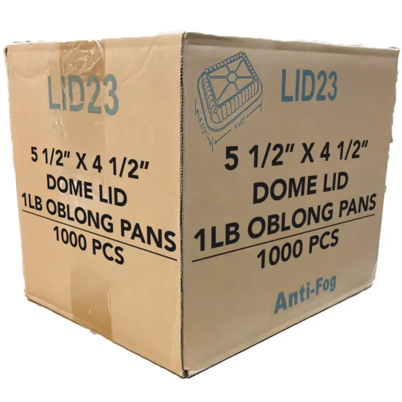 Wholesale Dome Lids For 1 Lb Aluminum Oblong Pans (5" × 4"), 1000 Per Case 1