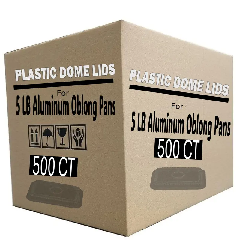 Wholesale Dome Lids For 5 Lb Aluminum Oblong Pans (9.5" × 7") – 500 Per Case 1