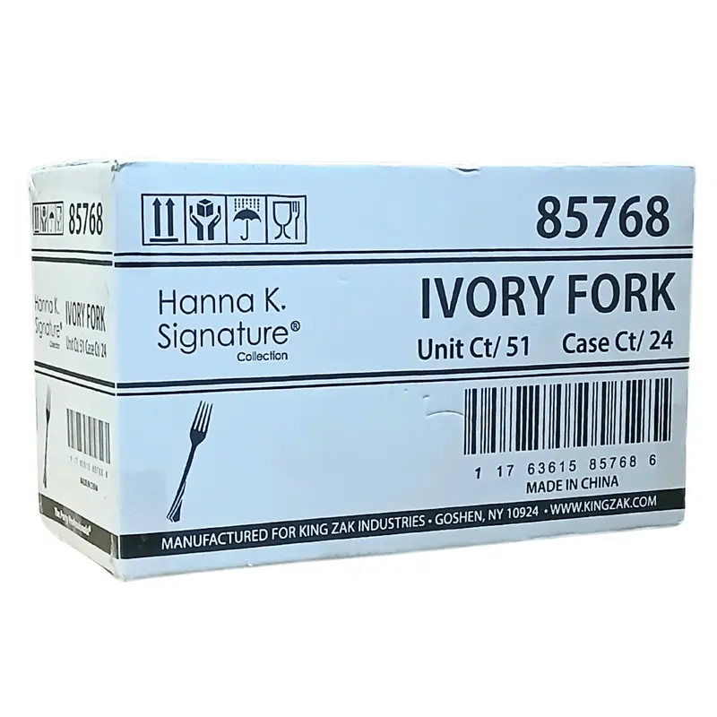 Wholesale Ivory Heavyweight Plastic Forks – 1224 Per Case 1