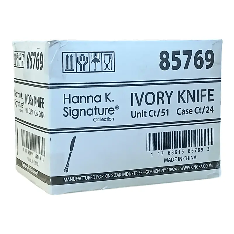 Wholesale Ivory Heavyweight Plastic Knives – 1224 Per Case 1